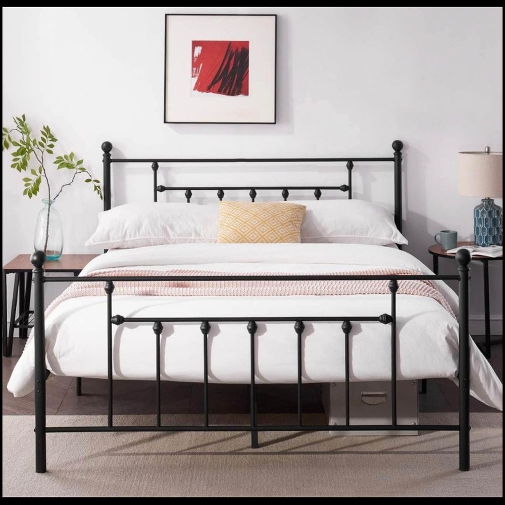 Full sized bed frame & headboard